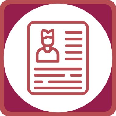 Belge. Web simgesi basit illüstrasyon