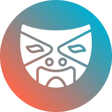 maske simgesi vektör illüstrasyonu