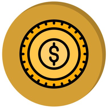 Dolar işareti vektör simgesi