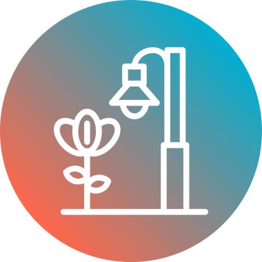 Bir bitki simgesinin vektör illüstrasyonu