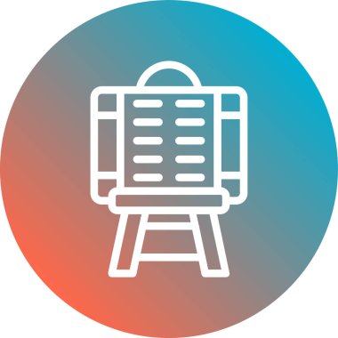 Sandalye simgesinin vektör illüstrasyonu