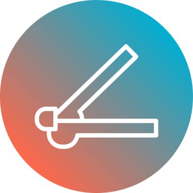 mavi arkaplan üzerinde izole edilmiş modayı takip eden tornavida simgesi.