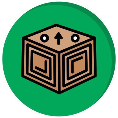 kutu simgesi vektör illüstrasyonu