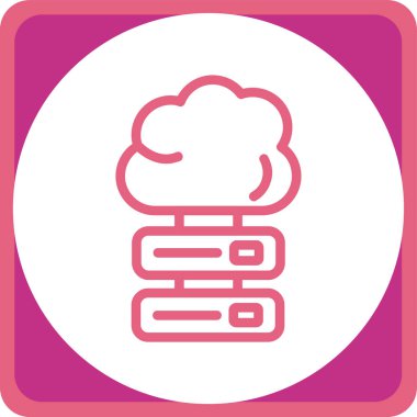 Bulut simgesi vektör illüstrasyonu