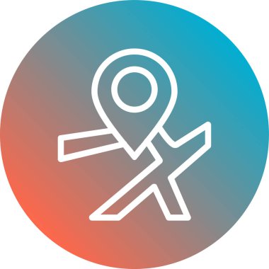 Bir harita simgesinin vektör illüstrasyonu