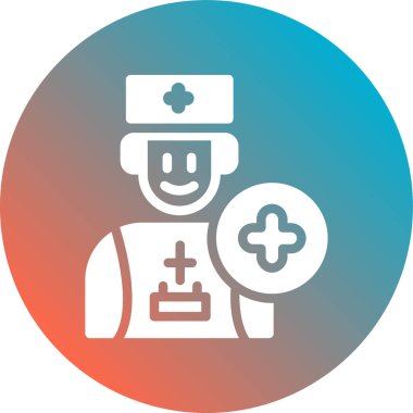 Doktor. Web simgesi basit illüstrasyon