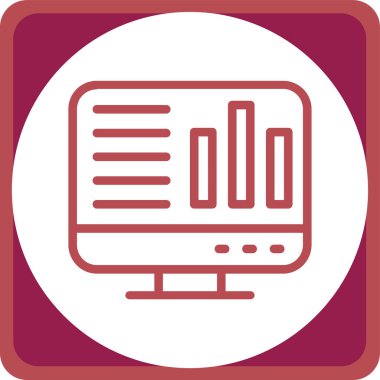 Bilgisayar. Web simgesi basit illüstrasyon