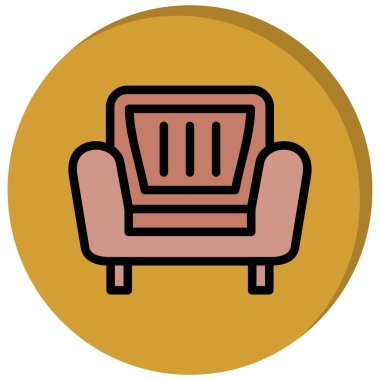 koltuk simgesi, modern vektör illüstrasyon tasarımı