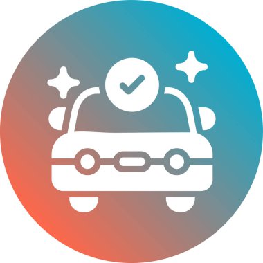 Araba yıkama. Basit illüstrasyon.