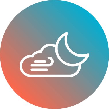 Bulut simgesi vektörü. İnce çizgi işareti. izole edilmiş sınır sembolü çizimi