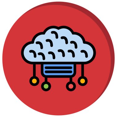 Bulut. Web simgesi basit illüstrasyon