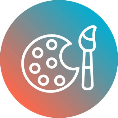 Boya. Web simgesi basit illüstrasyon