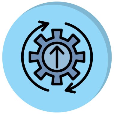 Teçhizat Web simgesi basit illüstrasyon