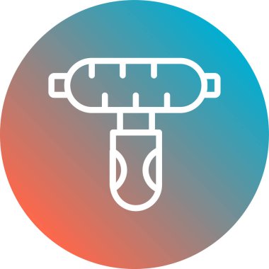 Bir kayak simgesinin vektör illüstrasyonu