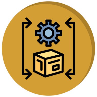 Teslimat kutusu. Basit illüstrasyon