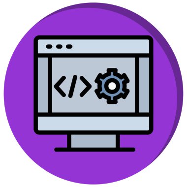 Geliştirme için web simgesi, vektör illüstrasyonu