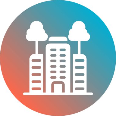 vektör şehir simgesi, modern şehir illüstrasyonu