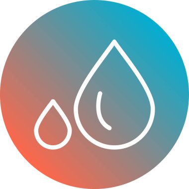 Bir damla simgesinin vektör illüstrasyonu