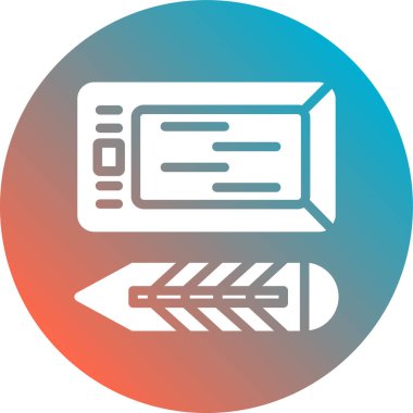 Kalem. Web simgesi basit illüstrasyon