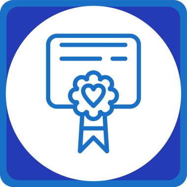 Sertifika. Web simgesi basit tasarım