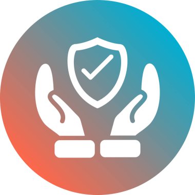 Kalkan yassı ikon vektör çizimi