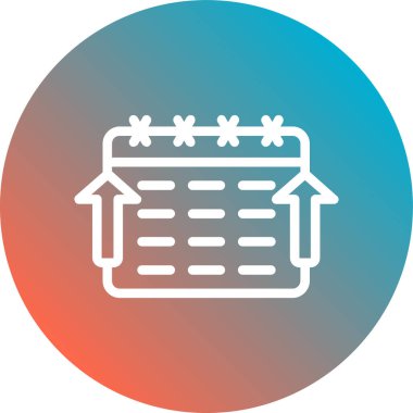 Takvim simgesinin vektör illüstrasyonu