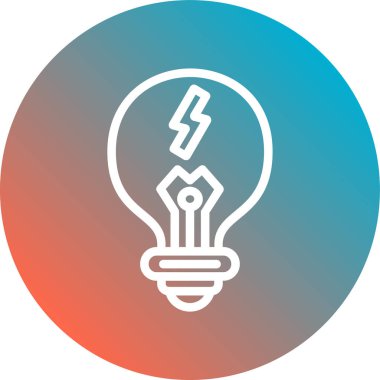 Ampulün vektör illüstrasyon simgesi