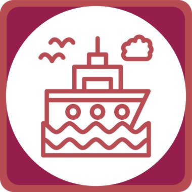 Cruise Bot ikonu vektör çizimi