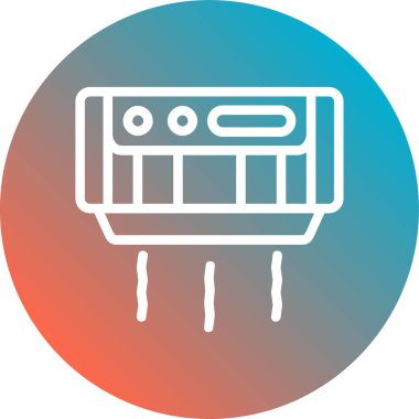 Modern b 'nin vektör illüstrasyonunda gaz ikonu yok