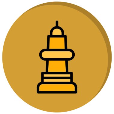 Bir mum simgesinin vektör illüstrasyonu