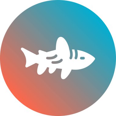 Balık ikonu. vektör illüstrasyonu