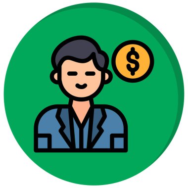 iş adamı simgesi vektör illüstrasyonu