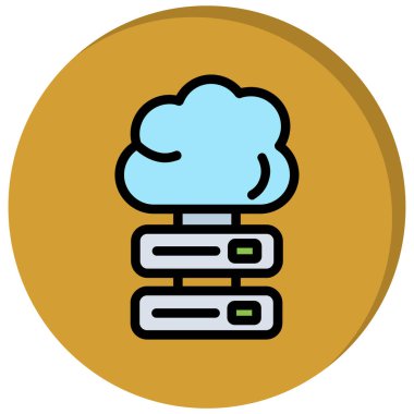 Bulut hesaplama. vektör simgesi