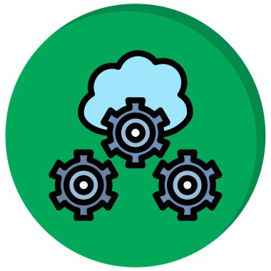 Bulut. Web simgesi basit illüstrasyon