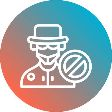 Hacker düz vektör simgesi