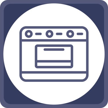 Modern fırın simgesinin vektör çizimi