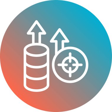 Hedef simgenin vektör illüstrasyonu