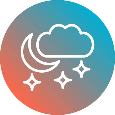 Moda tarzında izole edilmiş gece simgesi