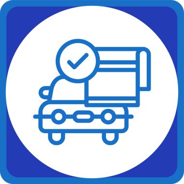 Bir araba simgesinin vektör illüstrasyonu