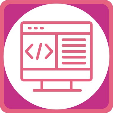 Tarayıcı. Web simgesi basit illüstrasyon