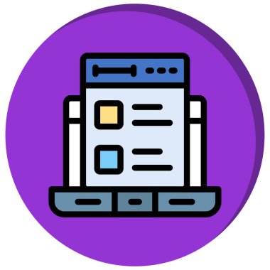 Yazıcı. Web simgesi basit illüstrasyon