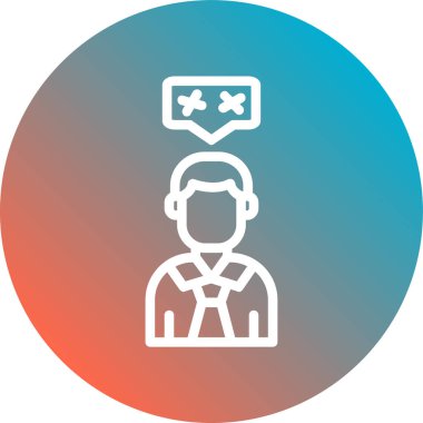 Doktor. Web simgesi basit illüstrasyon