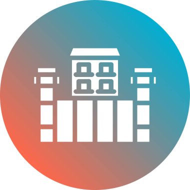 bina simgesi, vektör illüstrasyonu