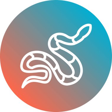 Çember simgesindeki bir yılanın gösterimi.