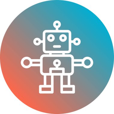 Robot simgesinin vektör illüstrasyonu