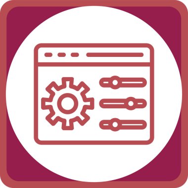 Ayarlama. Web simgesi basit illüstrasyon