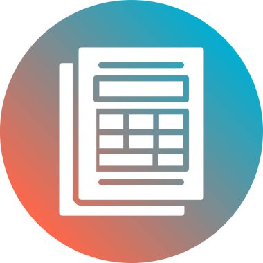 Kağıt simgesinin vektör illüstrasyonu