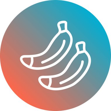 muz vektör simgesi. Web ve tasarım için resimleme biçimi