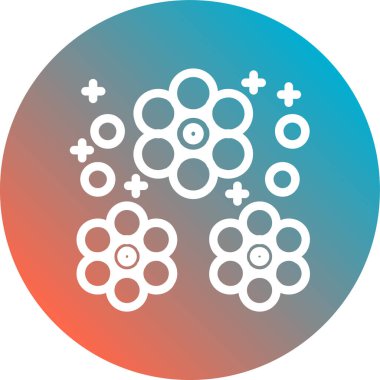 Bakteriler. Web simgesi basit illüstrasyon