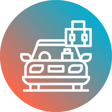 - Araba. Web simgesi basit illüstrasyon